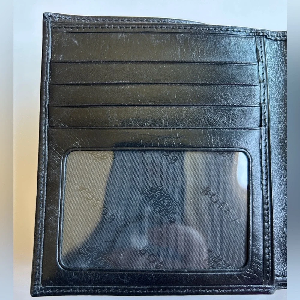 Bosca Men’s Black Leather Key & Card Holder